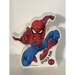Spider Man Wood Block Wall Hanging Approximately 5" Tall Marvel